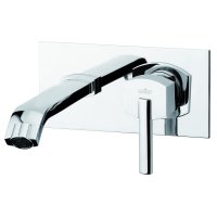 Baterie lavoar WEBERT AZETA, cu monocomandă, montată pe perete, cu placă orizontală, fără scurgere și furtunuri flexibile