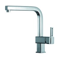 Baterie chiuvetă WEBERT DADO monocomandă, cu pipă rotativă la 360° și furtunuri flexibile de 37 cm cu racord interior de 3/8