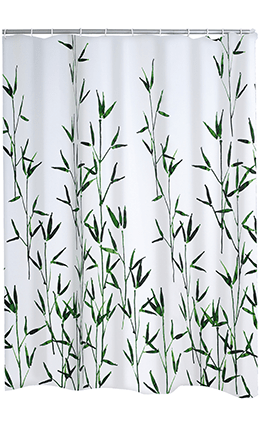 Штора для ванных комнат 180x200 см Bambus зелёная