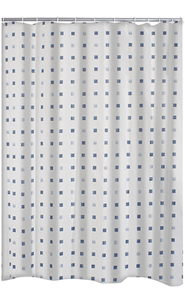 Perdea de dus textil 180x200 cm Domino albastru
