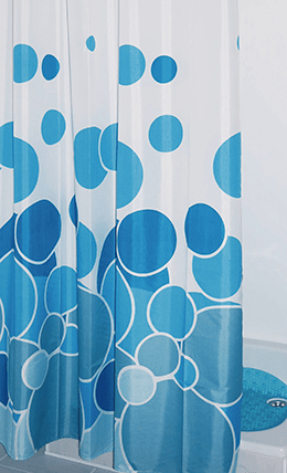 Штора для ванных комнат 180x200 см Kani синий/голубой